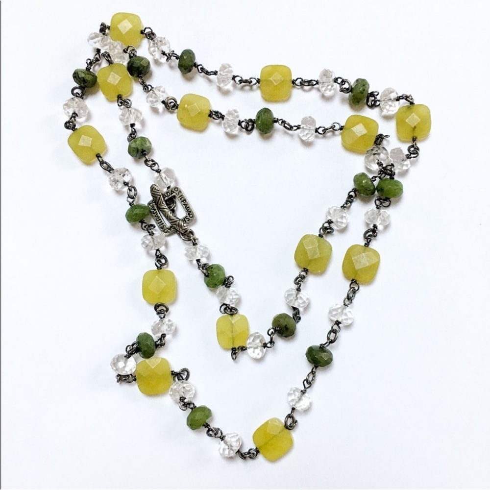 Silpada 925 Olive Canadian Jade Necklace N1247